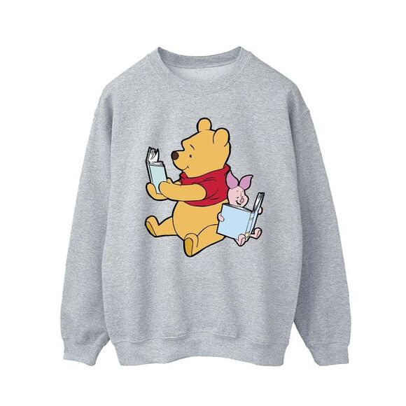 Winnie the Pooh Mens Reading Sweatshirt / Sport Grey